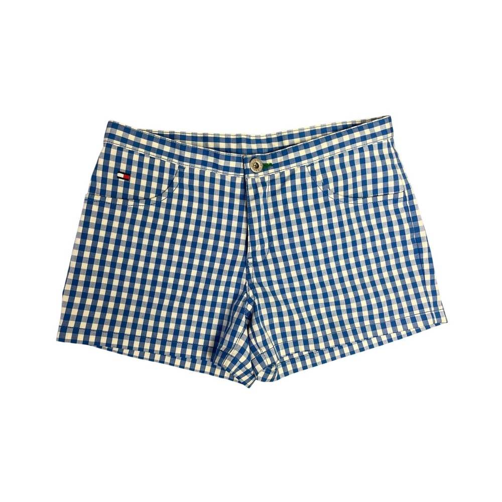 Tommy Hilfiger Y2K Vintage Gingham Plaid Low‎ Rise Mini Shorts Size 1 Preppy